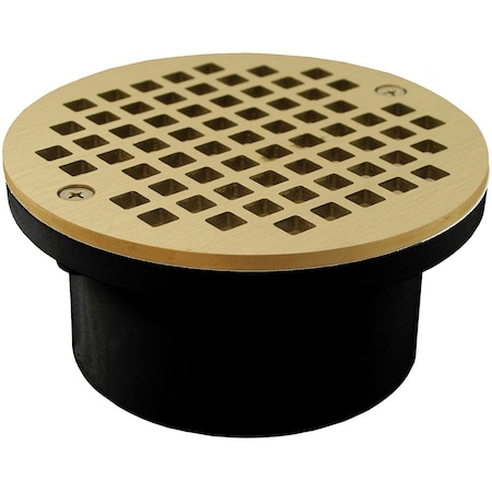 Jones Stephens 3in. x 4in. General Purpose ABS Drain with 5in. Polished Brass Round Strainer D54321